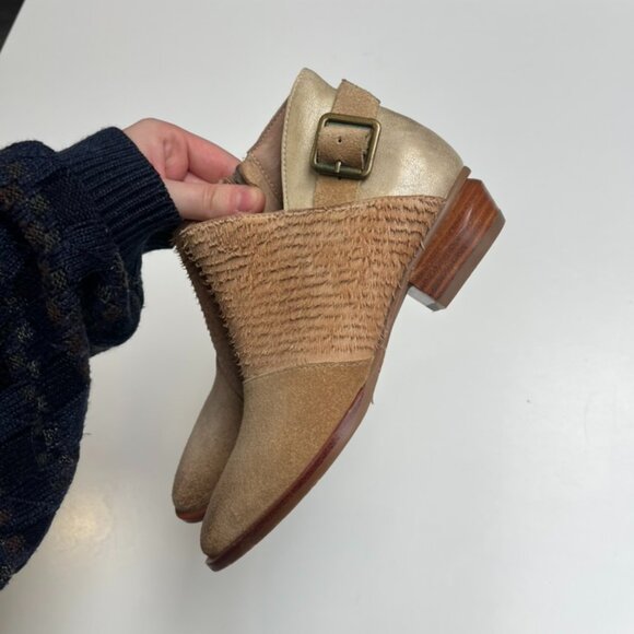 NWOT Antelope Suede Leather Ankle Odessa Booties - Picture 1 of 4